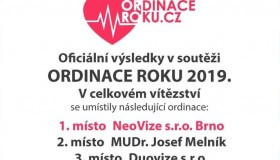 Vyhráli jsme soutěž Ordinace roku 2019