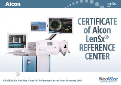 NeoVize je referenčním centrum firmy Alcon pro operace laserem LenSx.